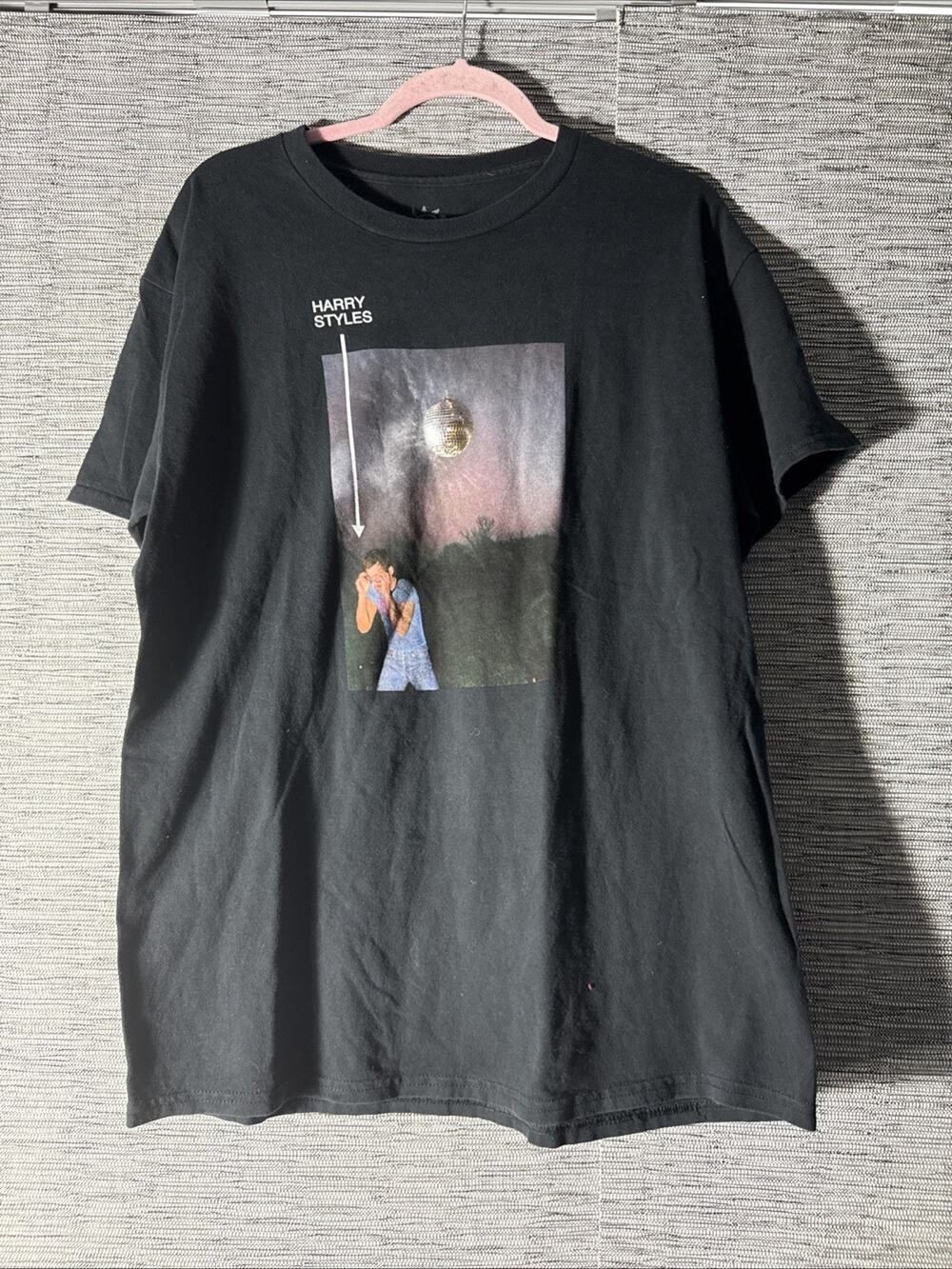 Harry Styles Kiss All the Time Tee T-Shirt, Black, Medium